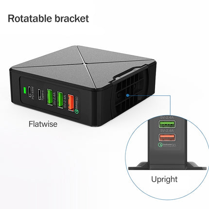 F88 3 x USB + 2 x USB-C / Type-C Ports QC3.0 Desktop Charger-garmade.com