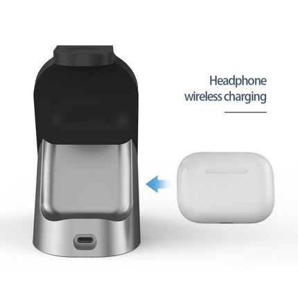 H18 3 in 1 Quick Wireless Charger for iPhone, Apple Watch, AirPods and other Android Smart Phones(Black)-garmade.com