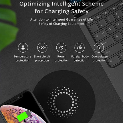 Z1 Desktop Hidden Charging Wireless Charging for iPhone and other Android Smart Phones(Black)-garmade.com