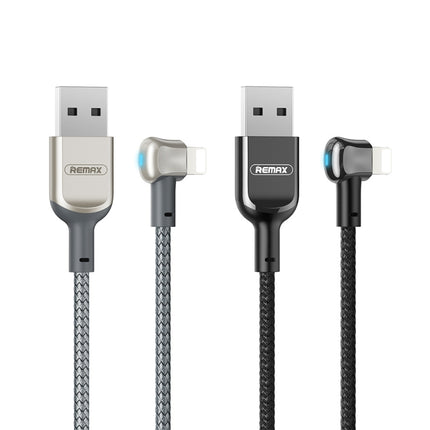 REMAX RC-024i Sury Leyo Series 1.2m 2.4A USB to 8 Pin Data Cable for iPhone, iPad(Black)-garmade.com