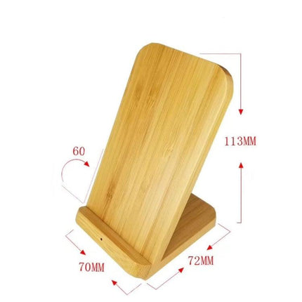 Vertical Bamboo Wireless Charger for QI Phone-garmade.com