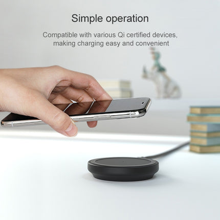JJT-963 15W QI Standard Round Magsafe Wireless Fast Charge Charger(Black)-garmade.com