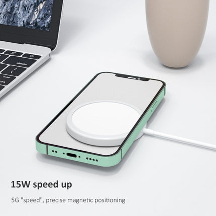 OJD-63 15W Aluminum Alloy Style Round Magsafe Magnetic Wireless Charger-garmade.com