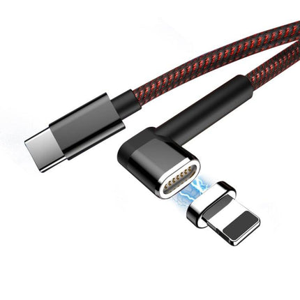 Type-C / USB-C to 8 Pin PD Angle Head Magnetic Charging Data Cable-garmade.com
