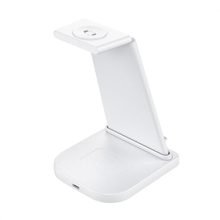 HQ-UD21 3 in 1 Folding Mobile Phone Watch Multi-Function Charging Stand Wireless Charger for iPhones & Apple Watch & Airpods (White)-garmade.com