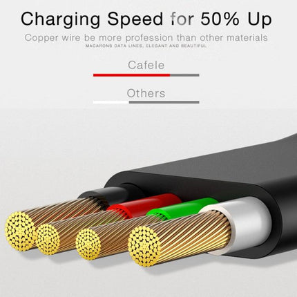 CAFELE 3 In 1 8 Pin + Type-C / USB-C + Micro USB Multi-function Scalable Charging Cable, Length: 1m (White)-garmade.com