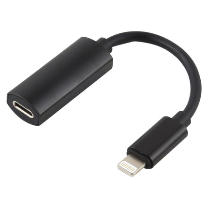 2 in 1 8 Pin Male to Dual 8 Pin Female Charging and Listening to Music Audio Earphone Adapter, Compatible with All IOS Systems(Black)-garmade.com