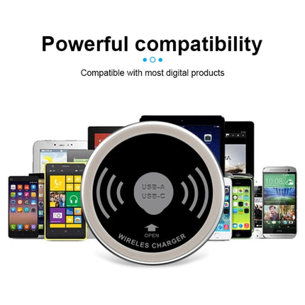 KP-ZMC Embedded Desktop Wireless Charger with PD+USB Interface Cable Length: 1.2m-garmade.com