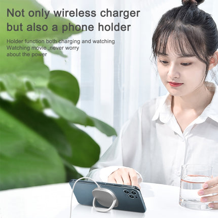 Y3 15W Ultra-thin MagSafe Magnetic Wireless Charger (White)-garmade.com