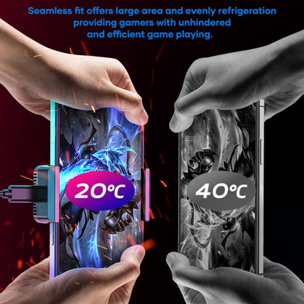 ROCK i100 Stretchable Semiconductor Cooling Mobile Phone Radiator for Phones Below 86mm Width, with Colorful Lighting-garmade.com