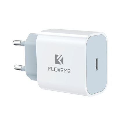 FLOVEME 20W PD 3.0 Travel Fast Charger Power Adapter, EU Plug (White)-garmade.com