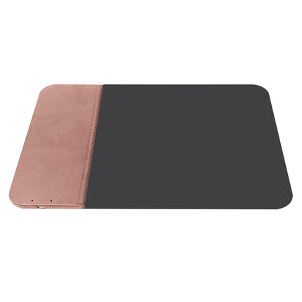 OJD-36 QI Standard 10W Lighting Wireless Charger Rubber Mouse Pad, Size: 26.2 x 19.8 x 0.65cm (Rose Gold)-garmade.com