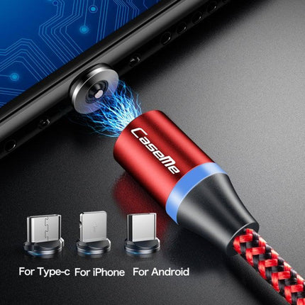 CaseMe Series 2 USB to 8 Pin Magnetic Charging Cable, Length: 1m (Dark Blue)-garmade.com