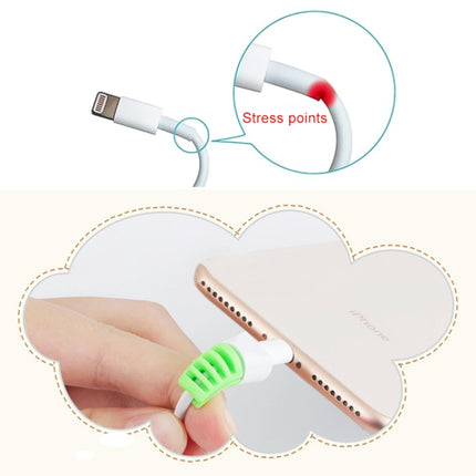2 PCS Anti-break USB Charge Cable Winder Protective Case Protection Sleeve(Baby Blue)-garmade.com