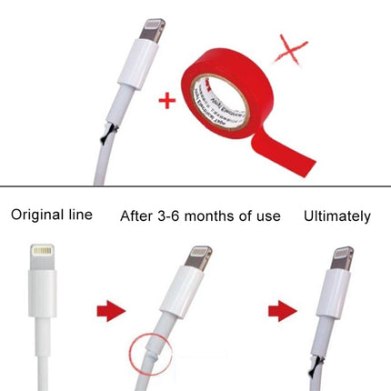 2 PCS Anti-break USB Charge Cable Winder Protective Case Protection Sleeve(White)-garmade.com