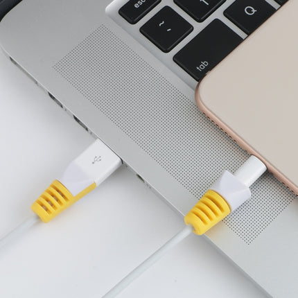 2 PCS Anti-break USB Charge Cable Winder Protective Case Protection Sleeve(Yellow)-garmade.com