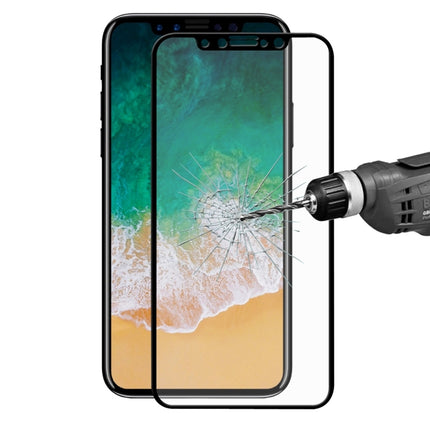 ENKAY Hat-Prince for iPhone X 0.26mm 9H Surface Hardness 2.5D Explosion-proof Full Screen Tempered Glass Screen Film(Black)-garmade.com