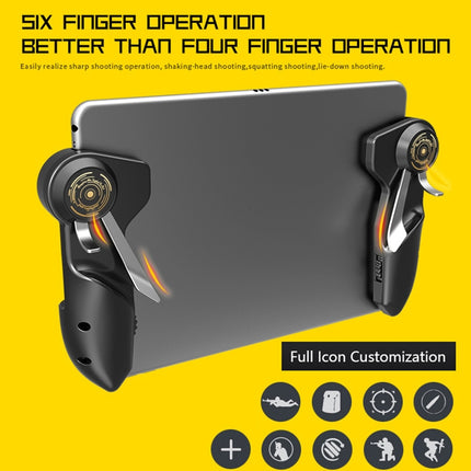 MeMo AKpad6K Snap-on Six Finger Linkage Trigger Imitation Shooting Game Controller for Tablet PC, One Pair-garmade.com