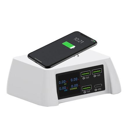 F96 100W USB x3 + PD Multi-function Smart Wireless Charger Charging Station-garmade.com