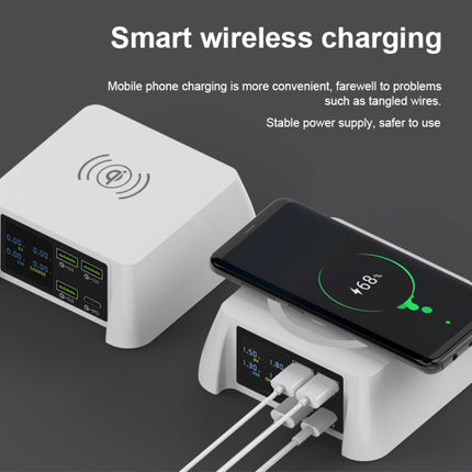 F96 100W USB x3 + PD Multi-function Smart Wireless Charger Charging Station-garmade.com