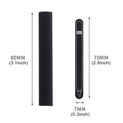 Magnetic Sleeve Silicone Holder Grip Set for Apple Pencil (Black)-garmade.com