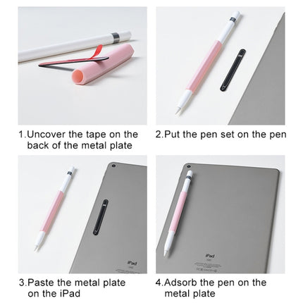 Magnetic Sleeve Silicone Holder Grip Set for Apple Pencil (Pink)-garmade.com