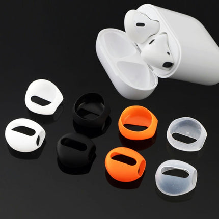 1 Pair Wireless Bluetooth Earphone Silicone Ear Caps Earpads for Apple AirPods(Transparent)-garmade.com