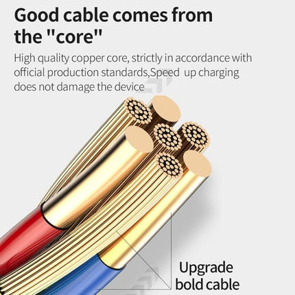 TOTUDESIGN BPDA-03 Aurora Series USB-C / Type-C to 8 Pin PD Fast Charging MFI Certified Braided Data Cable, Length: 1m(Red)-garmade.com