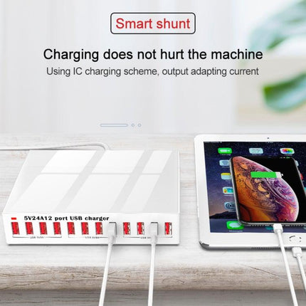 WLX-X6 120W 12 In 1 Multi-function Smart USB Charging Station-garmade.com