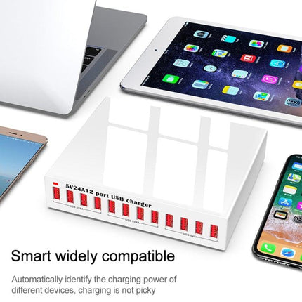 WLX-X6 120W 12 In 1 Multi-function Smart USB Charging Station-garmade.com