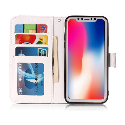 For iPhone X / XS Embossed Wolf Pattern Horizontal Flip Leather Case with Holder & Card Slots & Wallet & Photo Frame-garmade.com