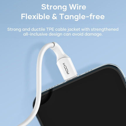 ROCK Z18 20W 3A PD USB-C / Type-C to 8 Pin Interface TPE Fast Charging Data Cable, Cable Length: 1m-garmade.com