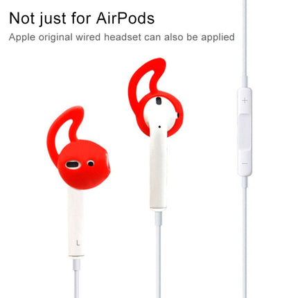 2pcs Wireless Bluetooth Earphone Silicone Ear Caps Earpads for Apple AirPods(Red)-garmade.com