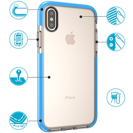 For iPhone X / XS Fashion Transparent Texture Anti-collision TPU Protective Case (Transparent)-garmade.com