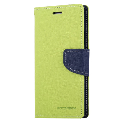 GOOSPERY FANCY DIARY for iPhone X / XS Cross Texture Horizontal Flip Leather Case with Card Slots & Wallet & Holder(Green)-garmade.com