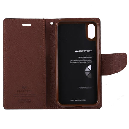 GOOSPERY FANCY DIARY for iPhone X / XS Cross Texture Horizontal Flip Leather Case with Card Slots & Wallet & Holder(Grey)-garmade.com