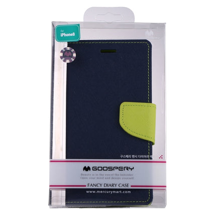 GOOSPERY FANCY DIARY for iPhone X / XS Cross Texture Horizontal Flip Leather Case with Card Slots & Wallet & Holder(navy)-garmade.com