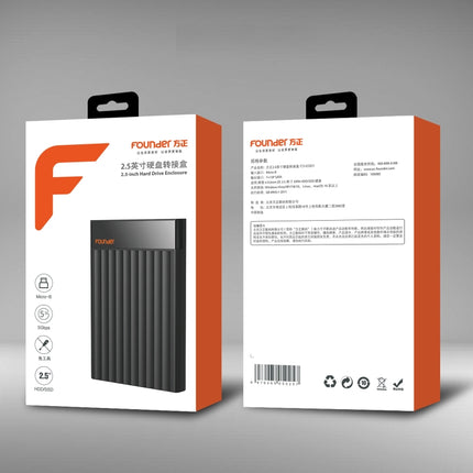 Founder FDHB01 2.5 inch Micro USB 3.0 Hard Drive Enclosure External-garmade.com