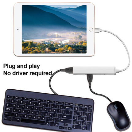 S-206 3 in 1 8 Pin Male to 2 x USB 3.0 + 8 Pin Female Camera Reader Adapter-garmade.com
