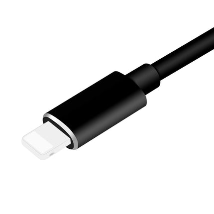 ENKAY Hat-prince HC-15 8 Pin + 3.5mm Jack to 8 Pin Charge Audio Adapter Cable, Support up to iOS 15.0(Black)-garmade.com