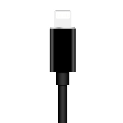 ENKAY Hat-prince HC-15 8 Pin + 3.5mm Jack to 8 Pin Charge Audio Adapter Cable, Support up to iOS 15.0(Black)-garmade.com