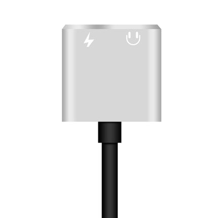 ENKAY Hat-prince HC-15 8 Pin + 3.5mm Jack to 8 Pin Charge Audio Adapter Cable, Support up to iOS 15.0(Silver)-garmade.com