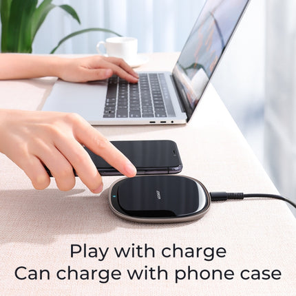 JOYROOM JR-A23 15W Square Mobile Phone Wireless Charger (Black)-garmade.com