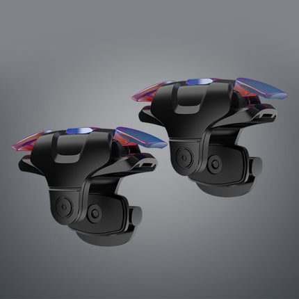 3rd Gen Eating Chicken Metal Colorful Physical Auxiliary Button Shooting Game Controller, 1 Pair (Black)-garmade.com