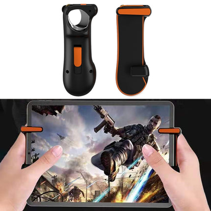 Eating Chicken One-button Burst Shooting Game Handle Controller for Tablet PC, 1 Pair (Orange)-garmade.com