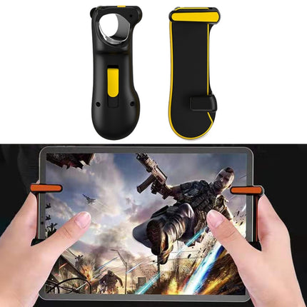 Eating Chicken One-button Burst Shooting Game Handle Controller for Tablet PC, 1 Pair (Yellow)-garmade.com