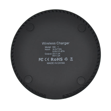 KD-1 Ultra-thin 10W Normal Charging Wireless Charger (Black)-garmade.com
