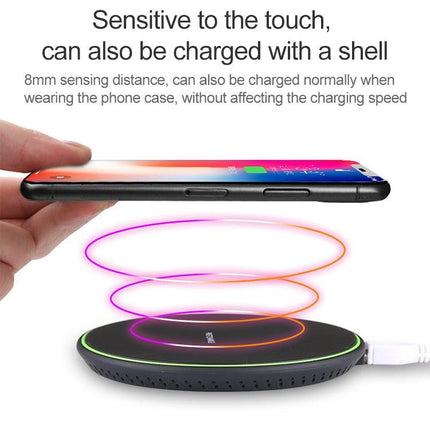 KD-1 Ultra-thin 10W Normal Charging Wireless Charger (Black)-garmade.com