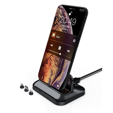 XBX-02 Wireless Charger, With Type-C & Micro USB & 8 Pin Interface, For iPhone, AirPods and Other Android Phones (Black)-garmade.com