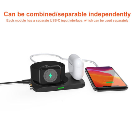 W8 4 In 1 Wireless Charger Holder Charging Station for iPhone / Apple Watch / AirPods-garmade.com
